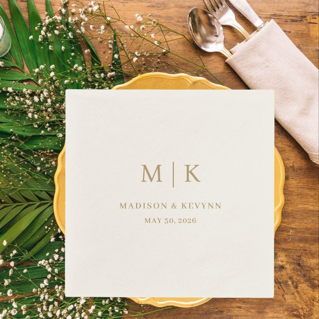 Serviette En Papier Minimal et chic | Napkins Mariage (Créateur téléchargé)