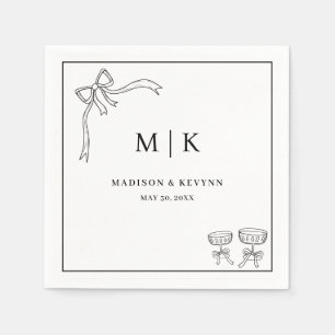 Serviette En Papier Minimal et chic Serviettes Mariage