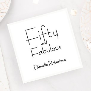Serviette En Papier Minimal Fifty et Merveilleux 50e Anniversaire