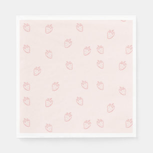 Serviette En Papier Minimalisme de la fraise