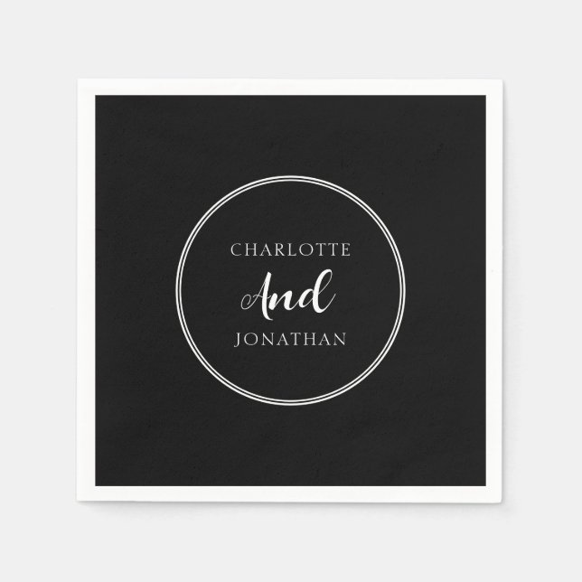 Serviette En Papier Minimaliste Chic Élégant Calligraphie Script Maria (Devant)