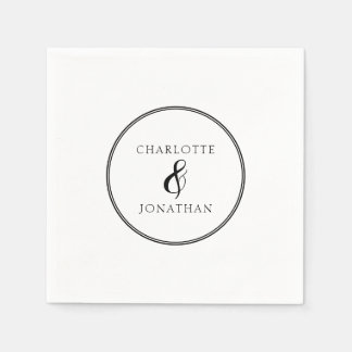 Serviette En Papier Minimaliste Chic Élégant Calligraphie Script Maria