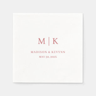 Serviette En Papier Minimaliste et Chic   Serviettes de mariage