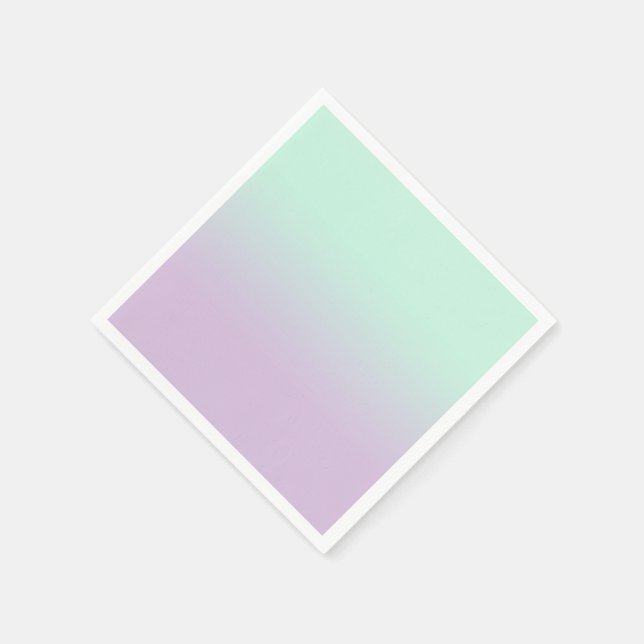 Serviette En Papier Mint Esthétique Pastel Et Ombre Gradient Lilac (Coin)