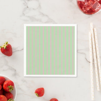 Serviette En Papier Mint Green and Light Pink Striped Light Wall Plate