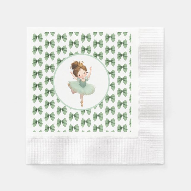 Serviette En Papier Mint Green Little Princess Ball Paper Napkin (Devant)