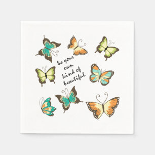Serviette En Papier Mint Soyez Vos Propres Beaux Papillons