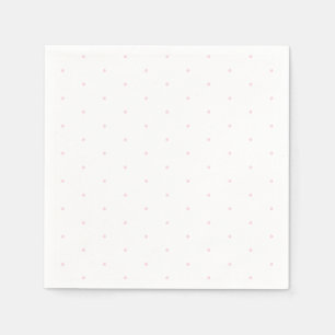 Serviette En Papier Minuscule pois rose clair et blanc mignon
