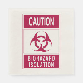 Serviette En Papier Mise en garde Biodanger