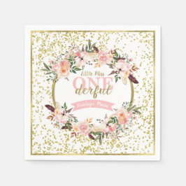 Serviette En Papier Miss ONEderful Anniversaire Napkin