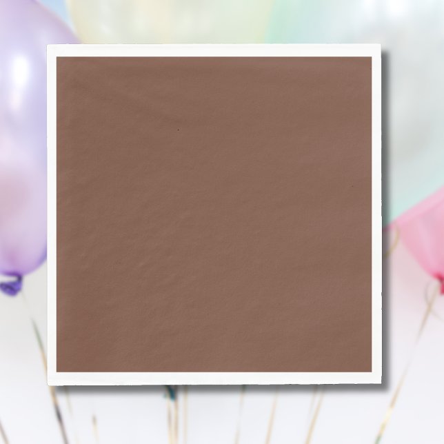 Serviette En Papier Mocha Brown couleur solide | Classique | Élégant (Créateur téléchargé)