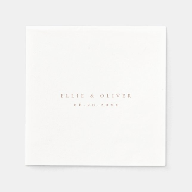 Serviette En Papier Mocha Mousse Boho Mariage Cocktail moderne (Devant)