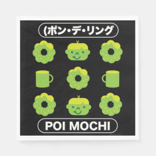 Serviette En Papier Mochi Donuts Poi Mochi Et Café
