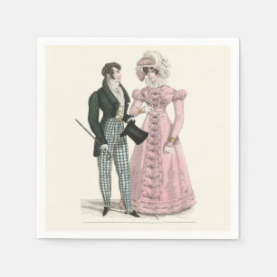 Serviette En Papier Mode de mariage antique homme femme 1823