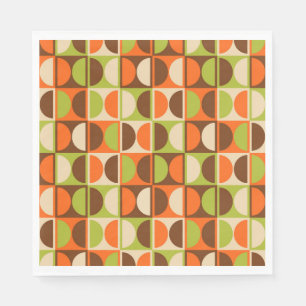 Serviette En Papier Modèle abstrait géométrique moderne du milieu du s