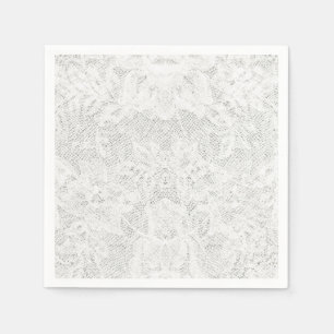 Serviette En Papier Modèle - Arrière - plan de dentelle blanche