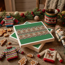 Serviette En Papier Modèle de Noël pour bonhomme en pain d'épices tric