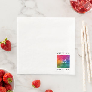 Serviette En Papier Modèle de texte Ajouter une image personnalisée Ph