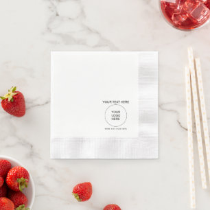 Serviette En Papier Modèle de texte de logo personnalisé Cocktail en p