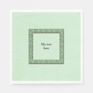 Serviette En Papier Modèle de Tranquillité Verte