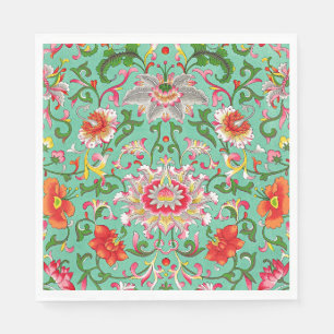 Serviette En Papier Modèle floral coloré