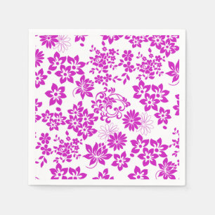 Serviette En Papier Modèle floral D02.pink.b