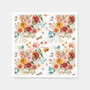Serviette En Papier Modèle floral du jardin