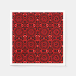 Serviette En Papier Modèle géométrique standard rouge écarlate