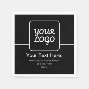 Serviette En Papier Modèle moderne pour votre logo Noir & Blanc