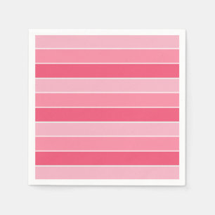 Serviette En Papier Modèle vierge rayé rose rouge blanc personnalisé