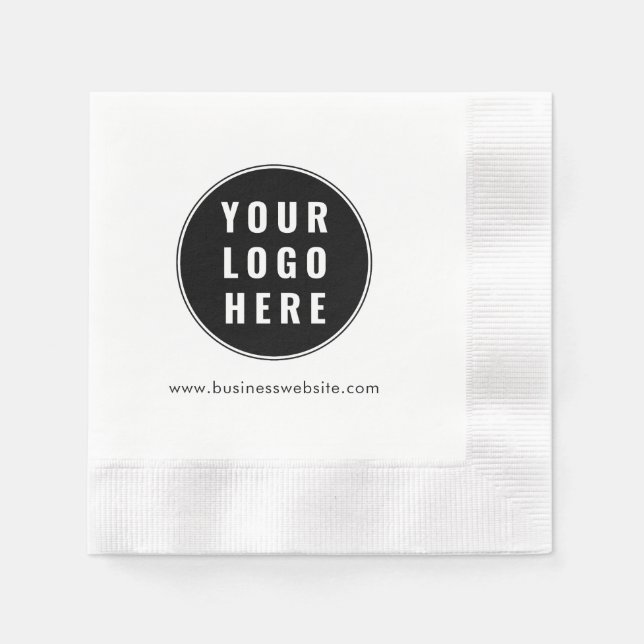 Serviette En Papier Modern Business Logo Employees Paper (Devant)