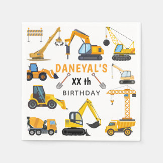 Serviette En Papier Modern Construction Simple Kid's Birthday
