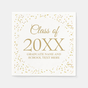 Serviette En Papier Modern Elegant Gold Dust Graduation
