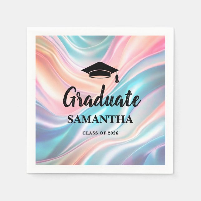 Serviette En Papier Modern  Graduation  (Devant)