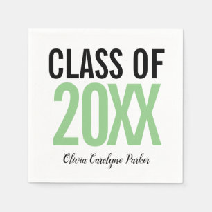 Serviette En Papier Modern Graduation CLASS OF