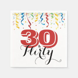 Serviette En Papier Moderne 30e anniversaire 30 & FLIRTY Fun