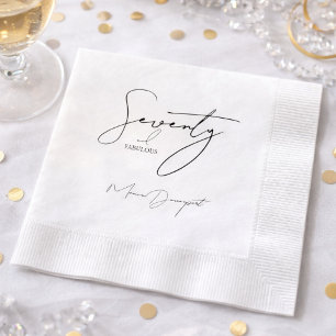 Serviette En Papier Moderne 70 ans et Fabulueuse Fête d'anniversaire 7
