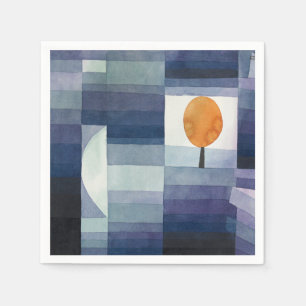 Serviette En Papier Moderne Abstrait Géométrique Bleu Orange Klee