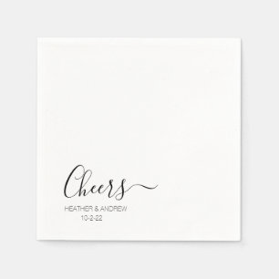 Serviette En Papier Moderne Élégant Mariage personnalisé serviettes si