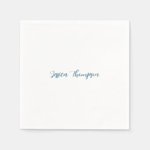 Serviette En Papier Moderne élégant Plain Simple Nom Professionnel