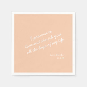 Serviette En Papier Moderne Élégant Vo Personnalisé Simple Mariage Ave