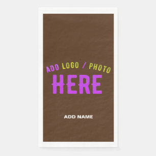 SERVIETTE EN PAPIER MODERNE ET MODERNE PERSONNALISABLE BROWN VÉRIFIÉ