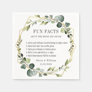 Serviette En Papier Moderne Eucalyptus Wreath Fun Fun Fun Fun Mariage