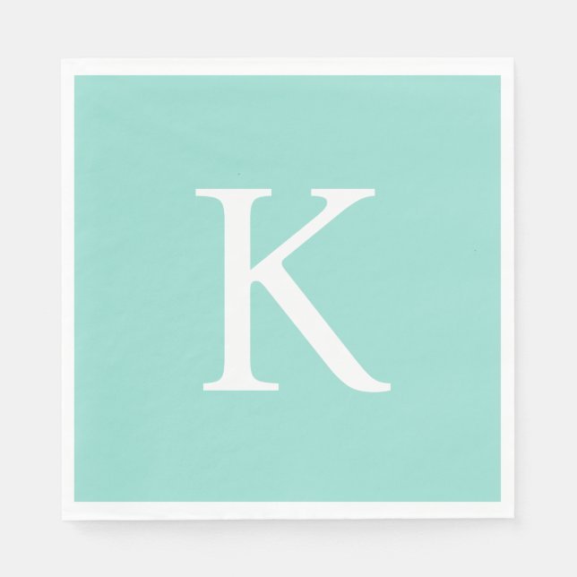 Serviette En Papier Moderne Flat Graphic Daisy Robin's Egg Blue (Devant)