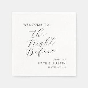 Serviette En Papier Moderne Minimal la nuit d'avant