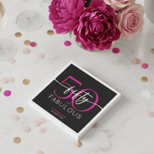 Serviette En Papier Moderne Minimaliste Rose Cinquante Fantastique Ann