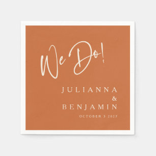 Serviette En Papier Moderne Nous Faisons Élégant Mariage Personnalisé