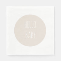 Moderne simple "Bonjour bébé" Cercle neutre