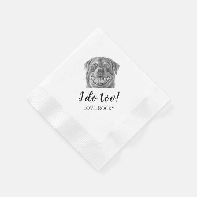 Serviette En Papier Moi Aussi ! Chien à thème mariage fête serviettes  (Coin)