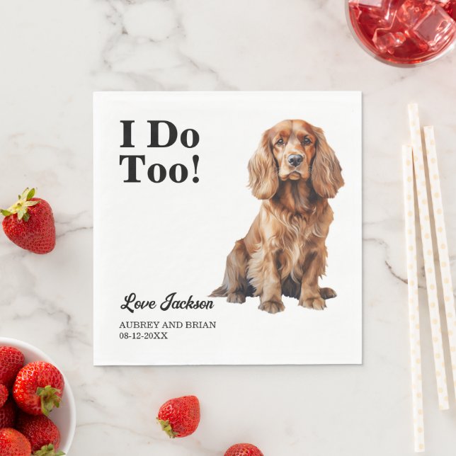 Serviette En Papier Moi Aussi ! Cocker Spaniel Chien Mariage animal de (En situation)
